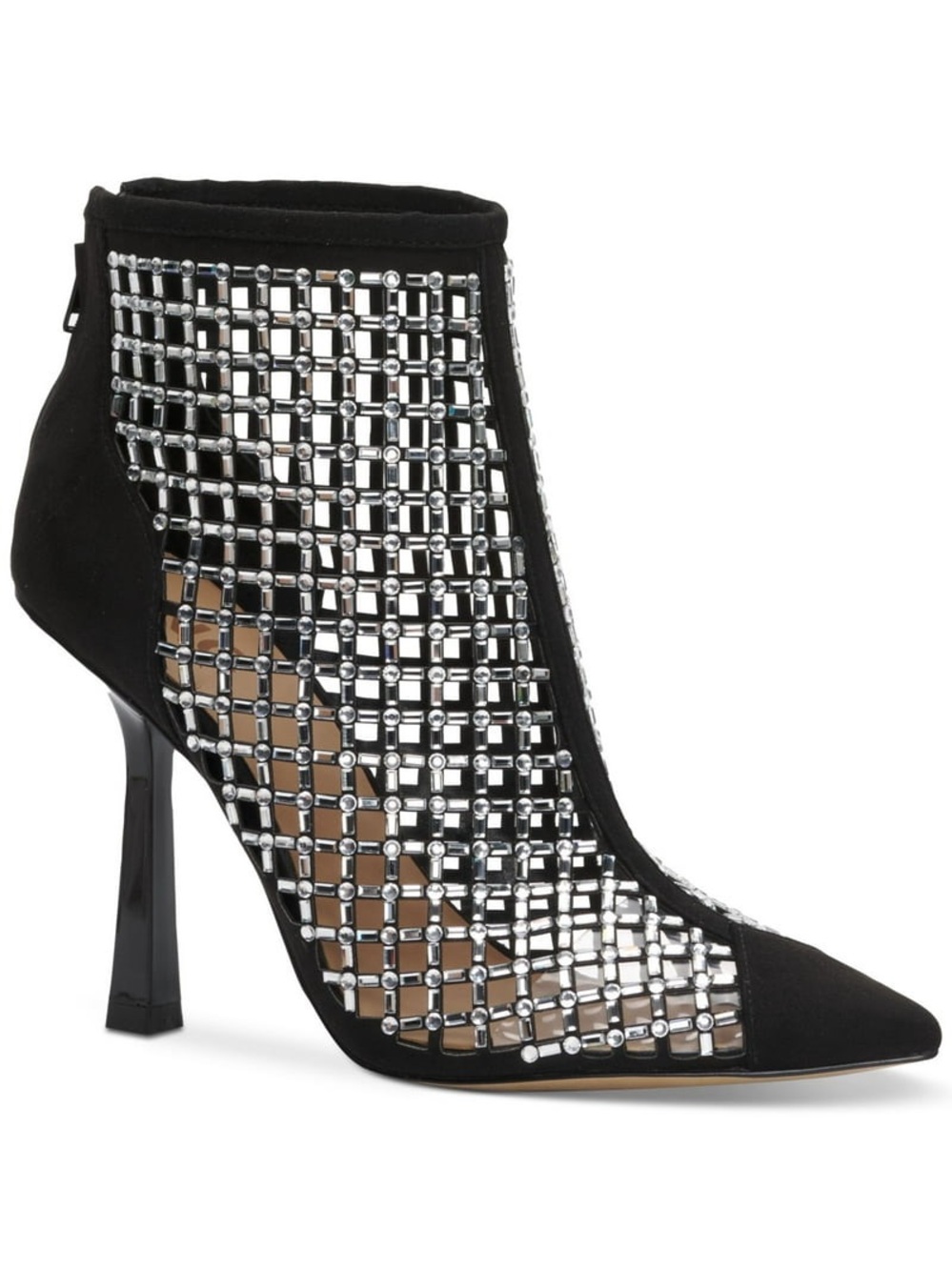 NIB International Concepts Senalda Rhinestone Mesh Stiletto Booties Black 7.5